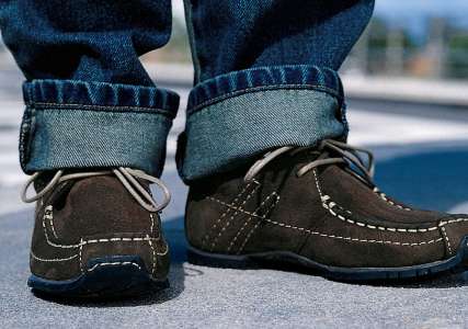 Brown Tumbled Leather Lace Up Shoes