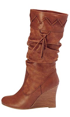 Womens Wedge 3/4 Boots